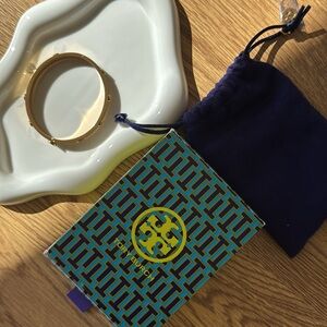 Tory Burch Gold Hinge Bangle Bracelet